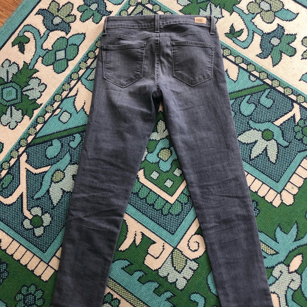 Paige Peg Skinny Ankle Jeans Gray - Picture 4 of 5